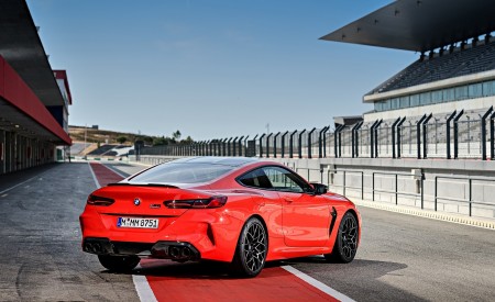 2020 BMW M8 Competition Coupe (Color: Fire Red) Rear Three-Quarter Wallpapers 450x275 (52)