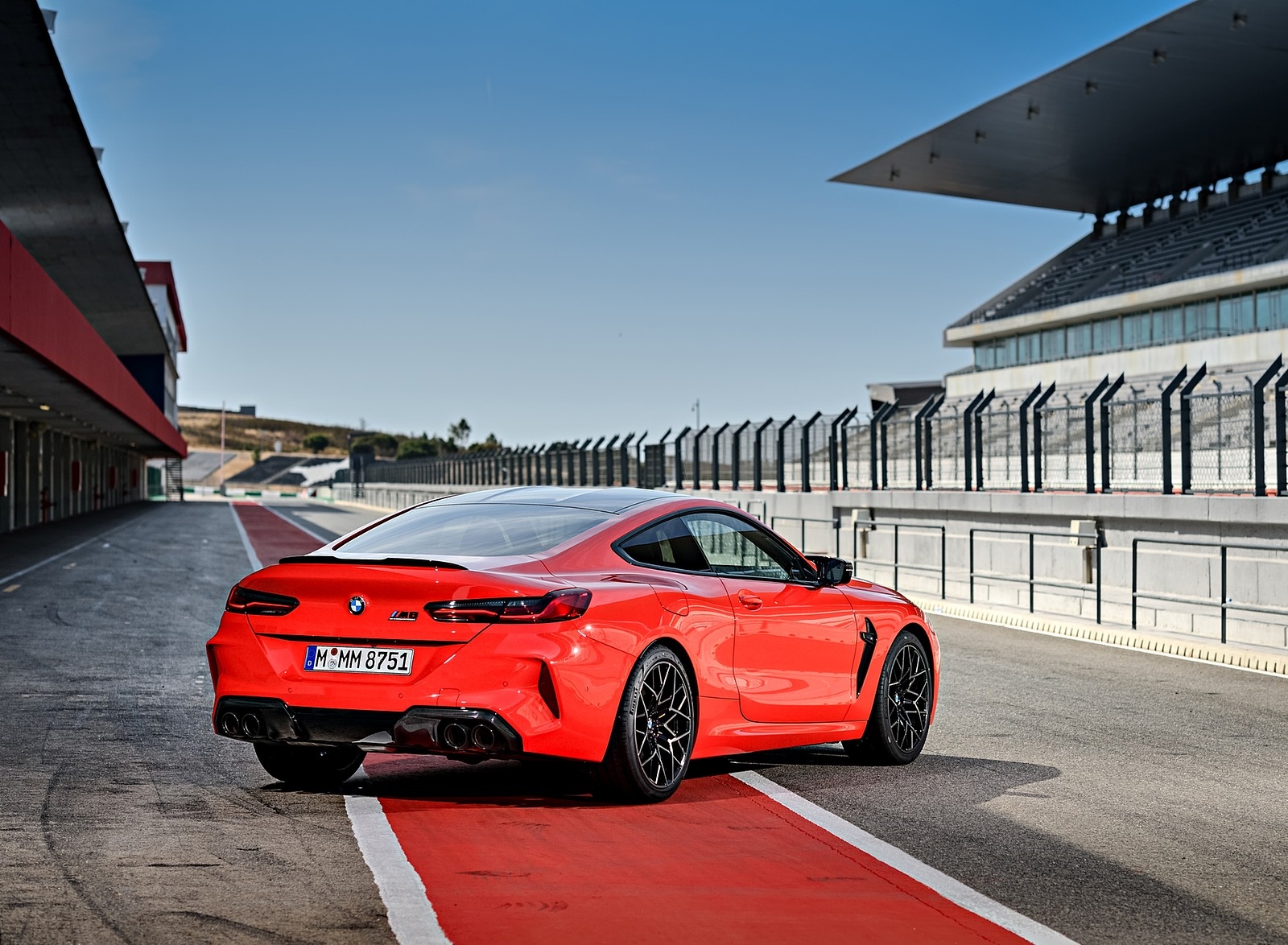 2020 BMW M8 Competition Coupe (Color: Fire Red) Rear Three-Quarter Wallpapers #52 of 305