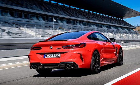 2020 BMW M8 Competition Coupe (Color: Fire Red) Rear Three-Quarter Wallpapers 450x275 (41)