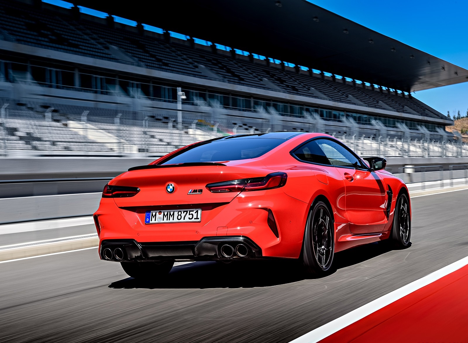 2020 BMW M8 Competition Coupe (Color: Fire Red) Rear Three-Quarter Wallpapers #41 of 305