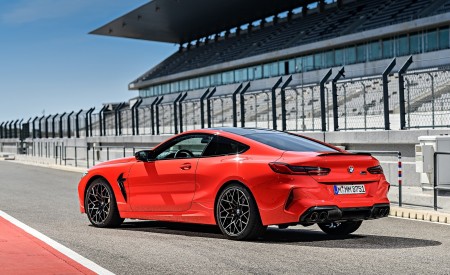 2020 BMW M8 Competition Coupe (Color: Fire Red) Rear Three-Quarter Wallpapers 450x275 (66)