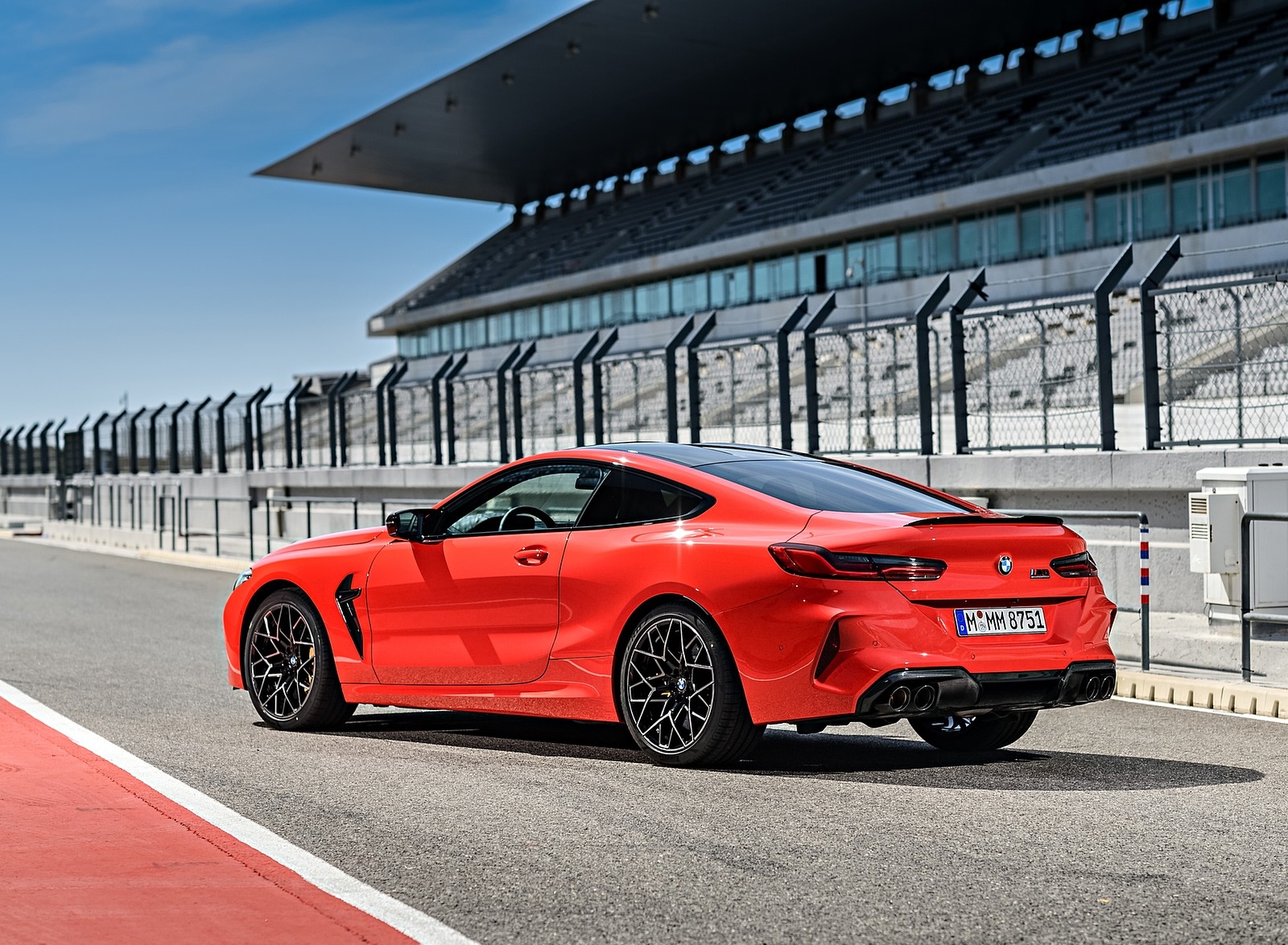 2020 BMW M8 Competition Coupe (Color: Fire Red) Rear Three-Quarter Wallpapers #66 of 305