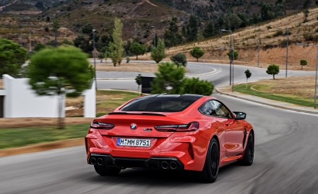 2020 BMW M8 Competition Coupe (Color: Fire Red) Rear Three-Quarter Wallpapers 450x275 (53)