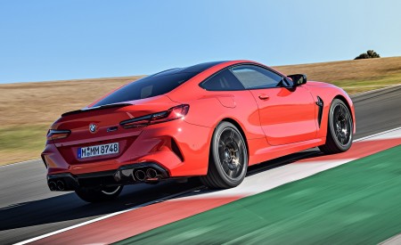 2020 BMW M8 Competition Coupe (Color: Fire Red) Rear Three-Quarter Wallpapers 450x275 (29)