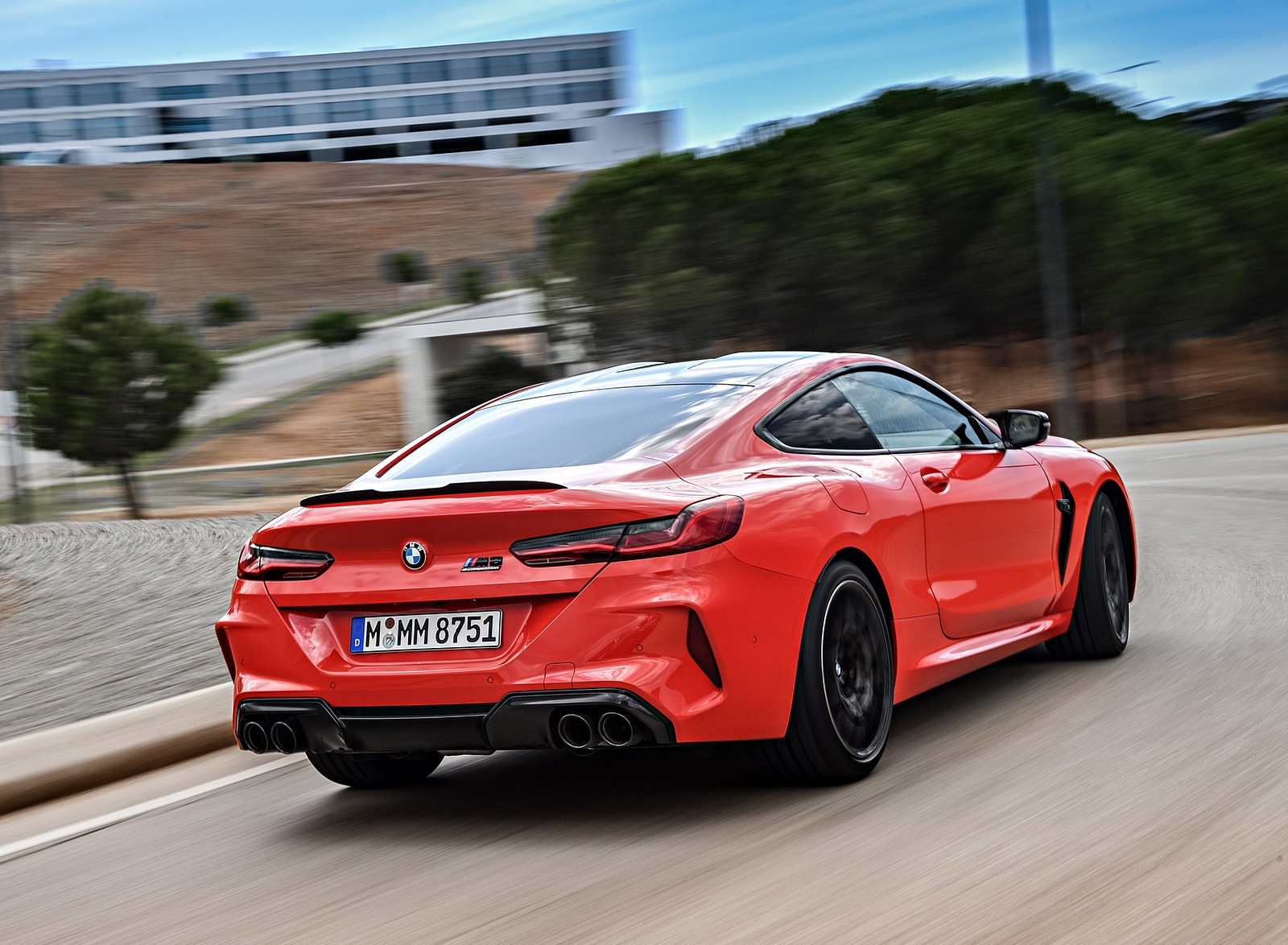 2020 BMW M8 Competition Coupe (Color: Fire Red) Rear Three-Quarter Wallpapers #54 of 305