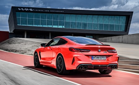2020 BMW M8 Competition Coupe (Color: Fire Red) Rear Three-Quarter Wallpapers 450x275 (43)
