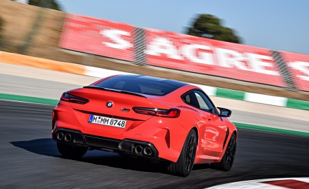 2020 BMW M8 Competition Coupe (Color: Fire Red) Rear Three-Quarter Wallpapers 450x275 (16)