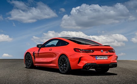 2020 BMW M8 Competition Coupe (Color: Fire Red) Rear Three-Quarter Wallpapers 450x275 (79)