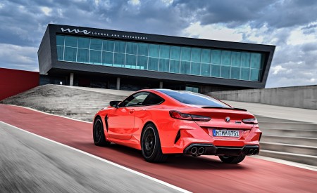 2020 BMW M8 Competition Coupe (Color: Fire Red) Rear Three-Quarter Wallpapers 450x275 (44)