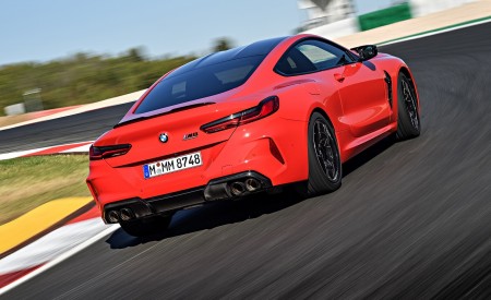 2020 BMW M8 Competition Coupe (Color: Fire Red) Rear Three-Quarter Wallpapers 450x275 (18)