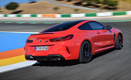 2020 BMW M8 Competition Coupe (Color: Fire Red) Rear Three-Quarter Wallpapers 450x275 (19)