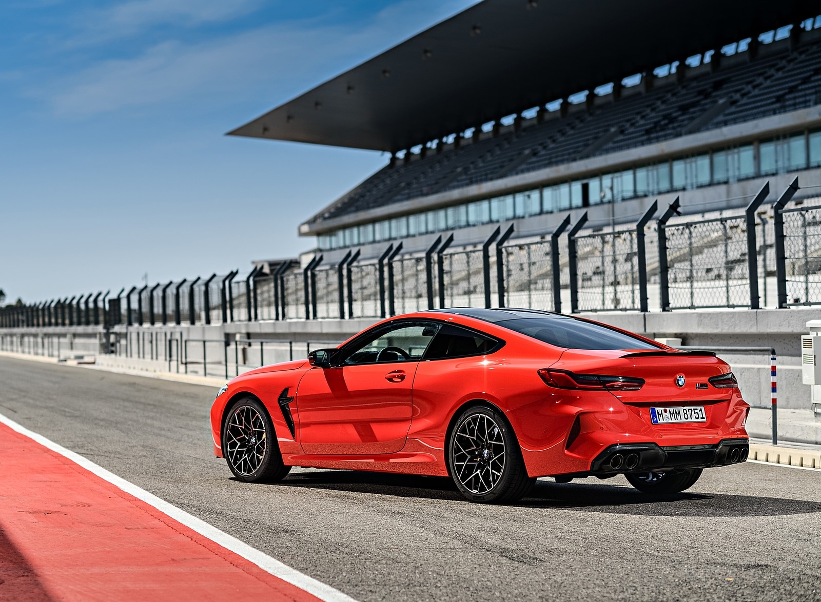 2020 BMW M8 Competition Coupe (Color: Fire Red) Rear Three-Quarter Wallpapers #67 of 305