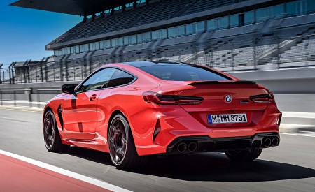 2020 BMW M8 Competition Coupe (Color: Fire Red) Rear Three-Quarter Wallpapers 450x275 (55)
