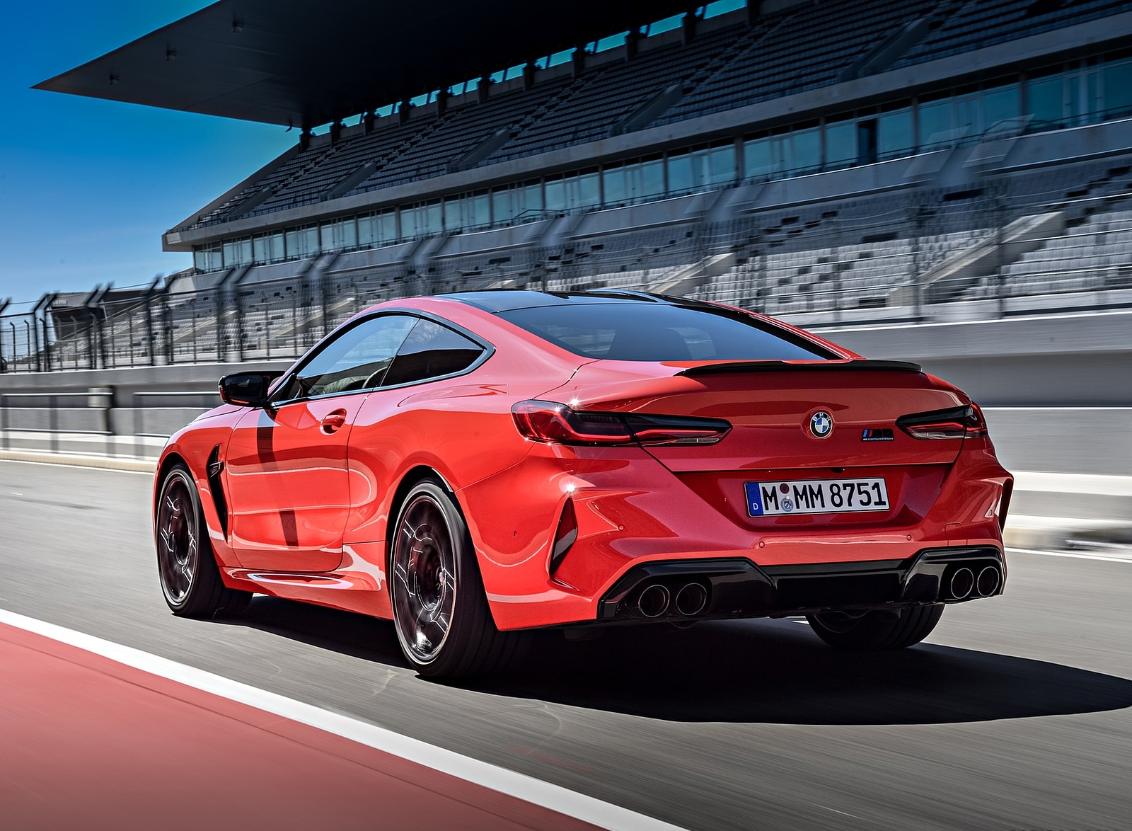 2020 BMW M8 Competition Coupe (Color: Fire Red) Rear Three-Quarter Wallpapers #55 of 305