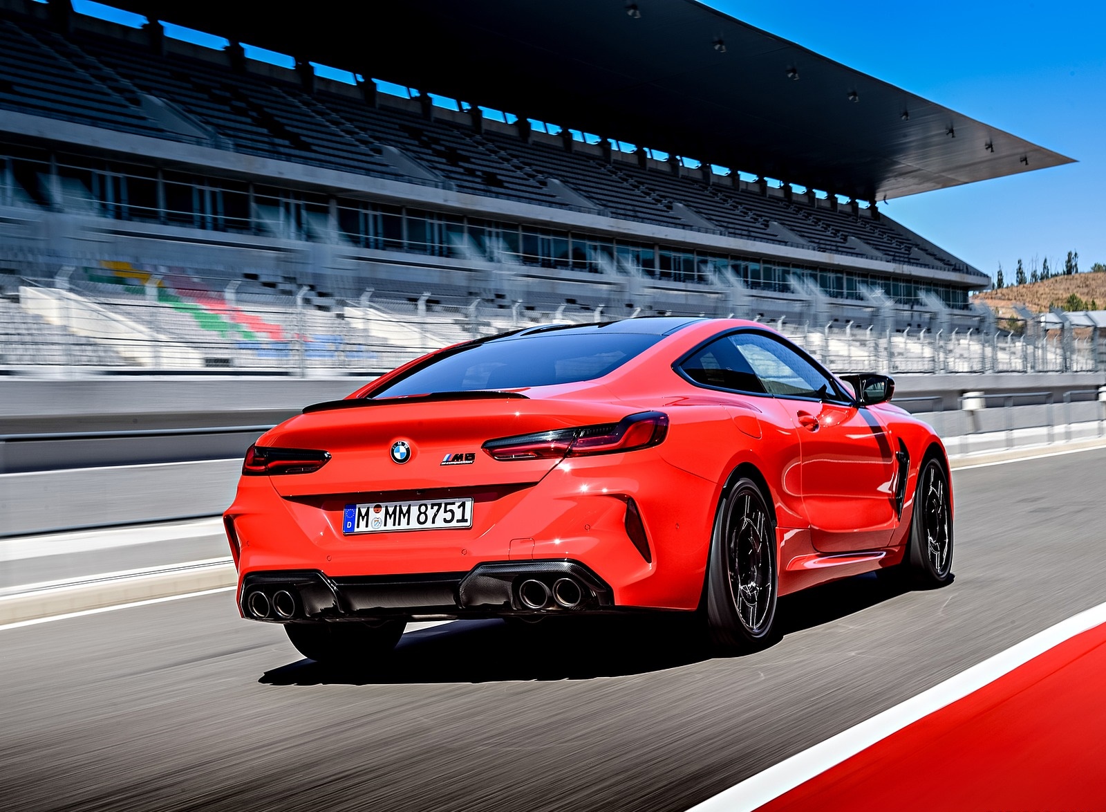 2020 BMW M8 Competition Coupe (Color: Fire Red) Rear Three-Quarter Wallpapers #45 of 305