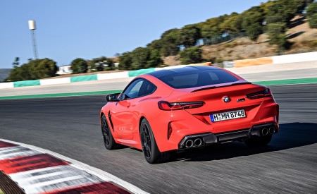 2020 BMW M8 Competition Coupe (Color: Fire Red) Rear Three-Quarter Wallpapers 450x275 (30)