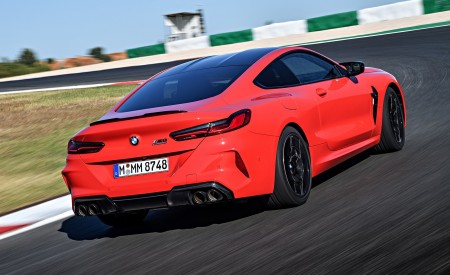 2020 BMW M8 Competition Coupe (Color: Fire Red) Rear Three-Quarter Wallpapers 450x275 (21)