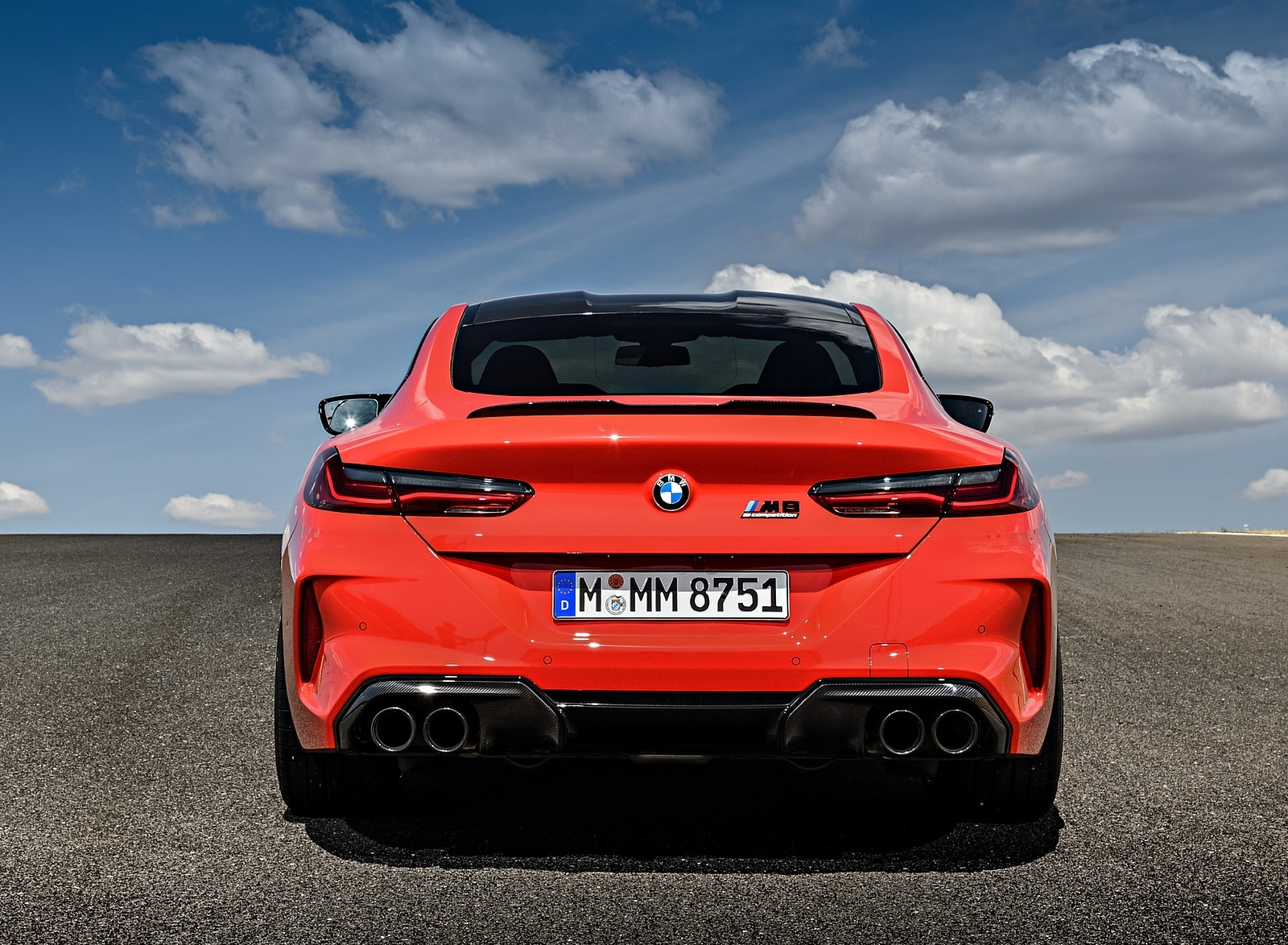 2020 BMW M8 Competition Coupe (Color: Fire Red) Rear Wallpapers #80 of 305