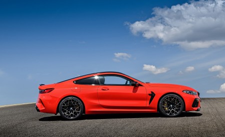 2020 BMW M8 Competition Coupe (Color: Fire Red) Side Wallpapers 450x275 (81)