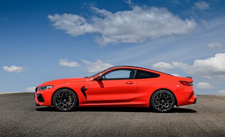 2020 BMW M8 Competition Coupe (Color: Fire Red) Side Wallpapers 450x275 (82)