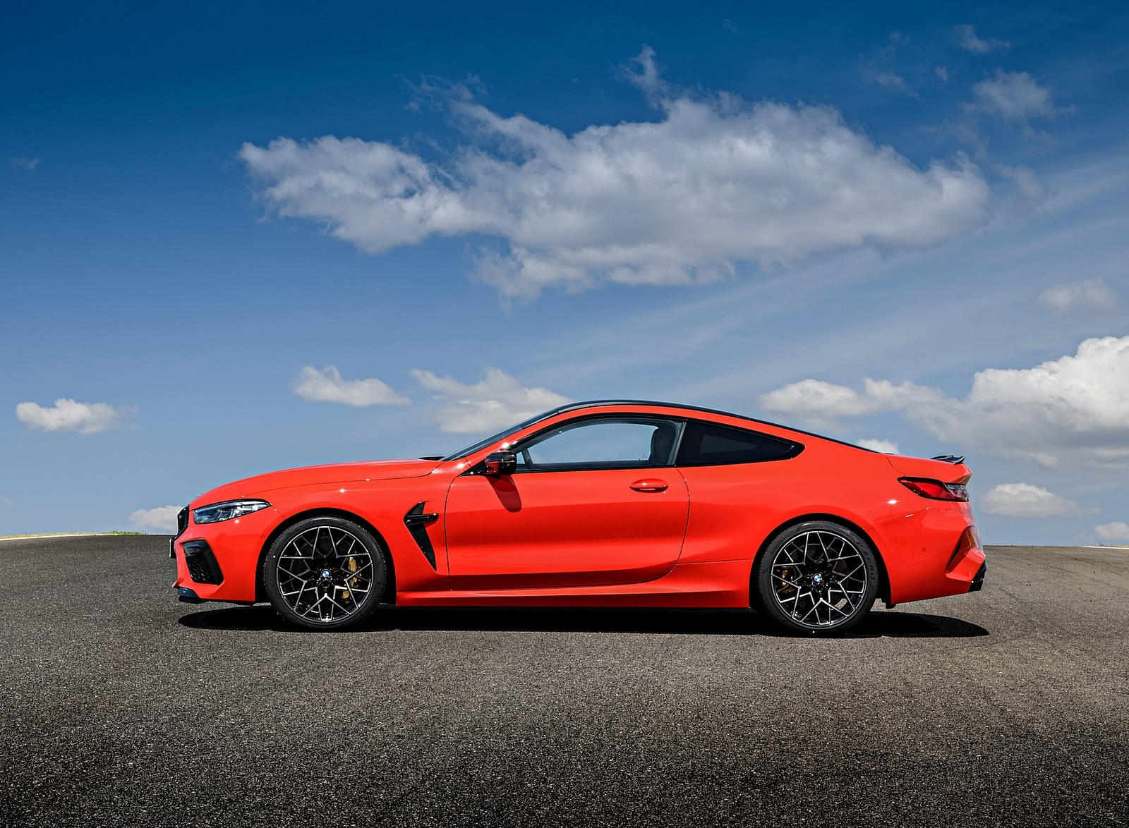 2020 BMW M8 Competition Coupe (Color: Fire Red) Side Wallpapers #82 of 305
