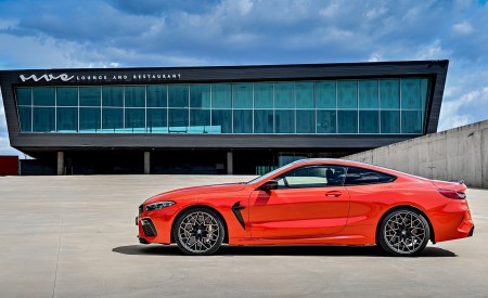 2020 BMW M8 Competition Coupe (Color: Fire Red) Side Wallpapers 450x275 (69)
