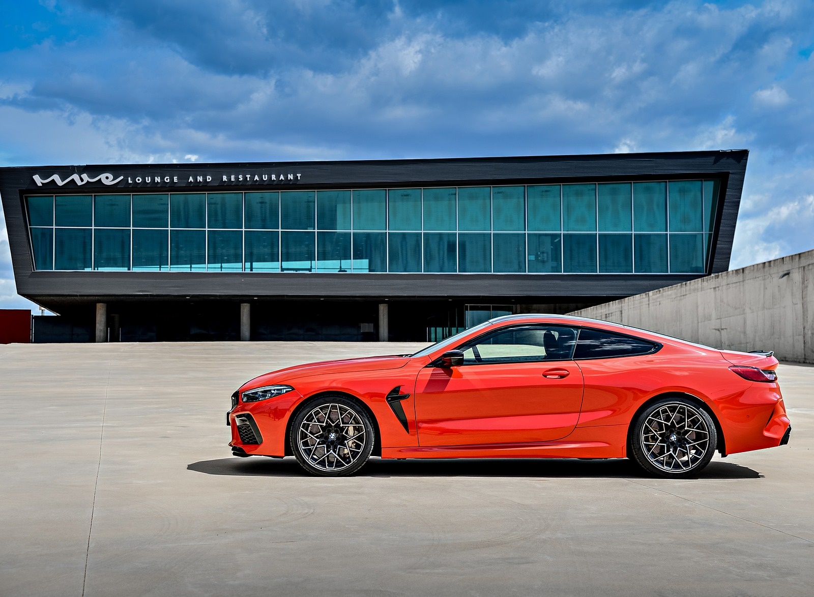 2020 BMW M8 Competition Coupe (Color: Fire Red) Side Wallpapers #69 of 305