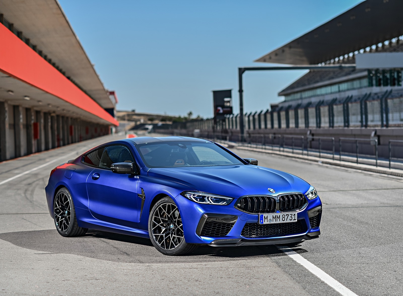 2020 BMW M8 Competition Coupe (Color: Frozen Marina Bay Blue) Front Three-Quarter Wallpapers #172 of 305