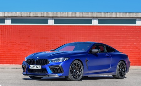 2020 BMW M8 Competition Coupe (Color: Frozen Marina Bay Blue) Front Three-Quarter Wallpapers 450x275 (160)