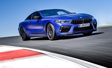 2020 BMW M8 Competition Coupe (Color: Frozen Marina Bay Blue) Front Three-Quarter Wallpapers 450x275 (136)
