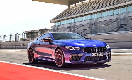 2020 BMW M8 Competition Coupe (Color: Frozen Marina Bay Blue) Front Three-Quarter Wallpapers 450x275 (124)