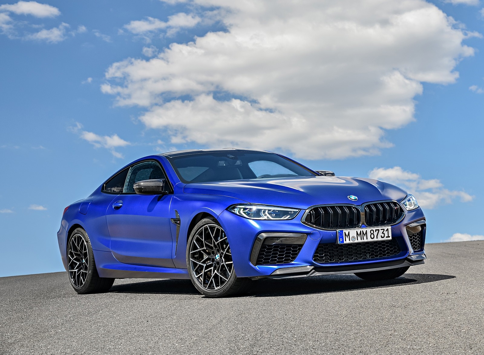 2020 BMW M8 Competition Coupe (Color: Frozen Marina Bay Blue) Front Three-Quarter Wallpapers #185 of 305