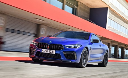 2020 BMW M8 Competition Coupe (Color: Frozen Marina Bay Blue) Front Three-Quarter Wallpapers 450x275 (149)