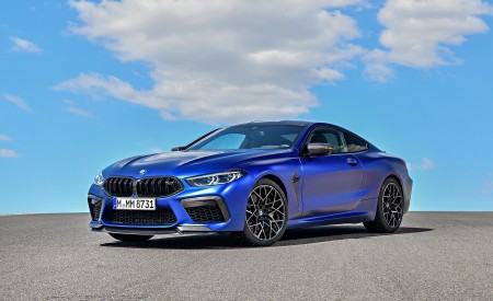 2020 BMW M8 Competition Coupe (Color: Frozen Marina Bay Blue) Front Three-Quarter Wallpapers 450x275 (186)
