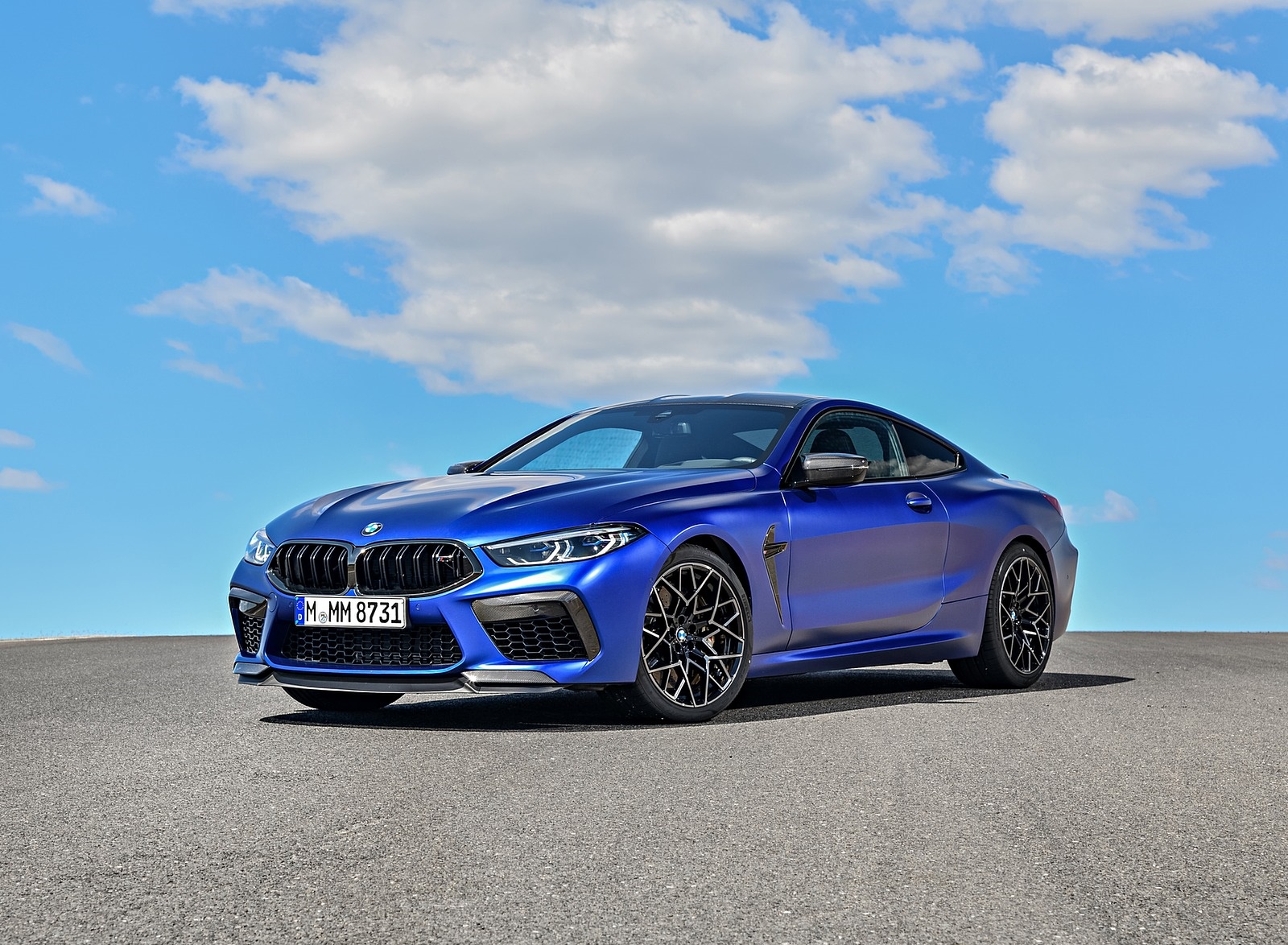 2020 BMW M8 Competition Coupe (Color: Frozen Marina Bay Blue) Front Three-Quarter Wallpapers #186 of 305