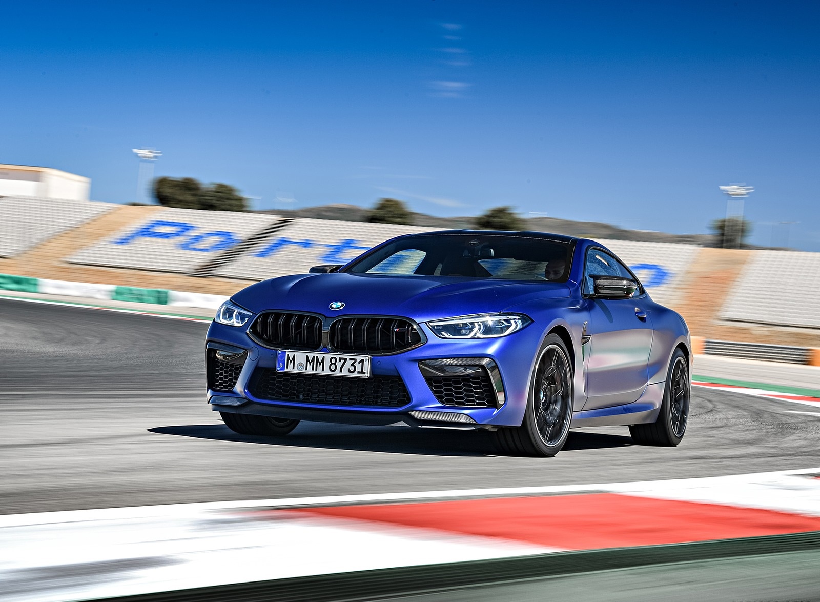 2020 BMW M8 Competition Coupe (Color: Frozen Marina Bay Blue) Front Three-Quarter Wallpapers #110 of 305