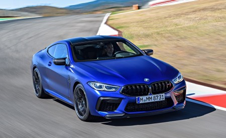2020 BMW M8 Competition Coupe (Color: Frozen Marina Bay Blue) Front Three-Quarter Wallpapers 450x275 (139)