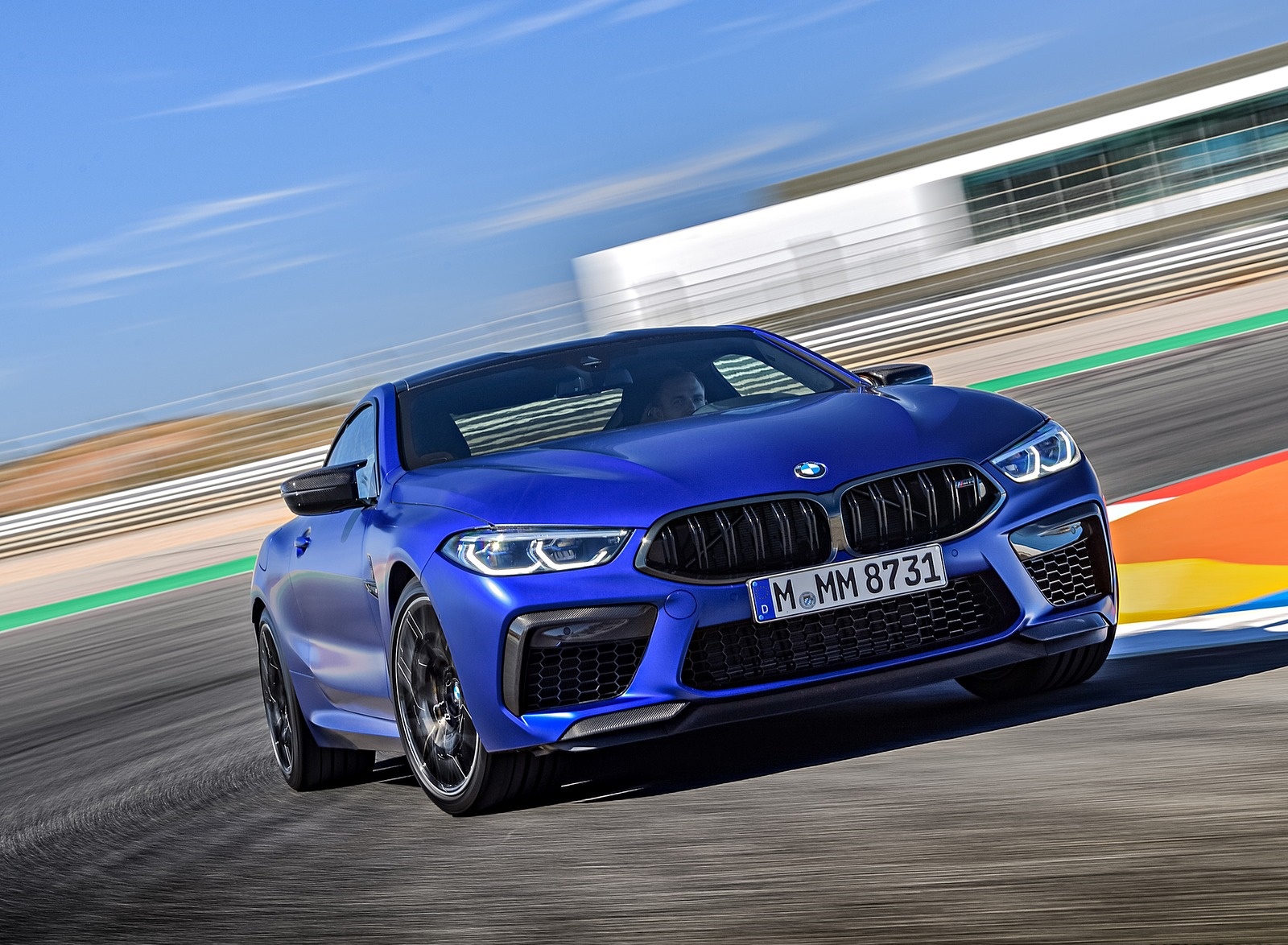 2020 BMW M8 Competition Coupe (Color: Frozen Marina Bay Blue) Front Three-Quarter Wallpapers #111 of 305