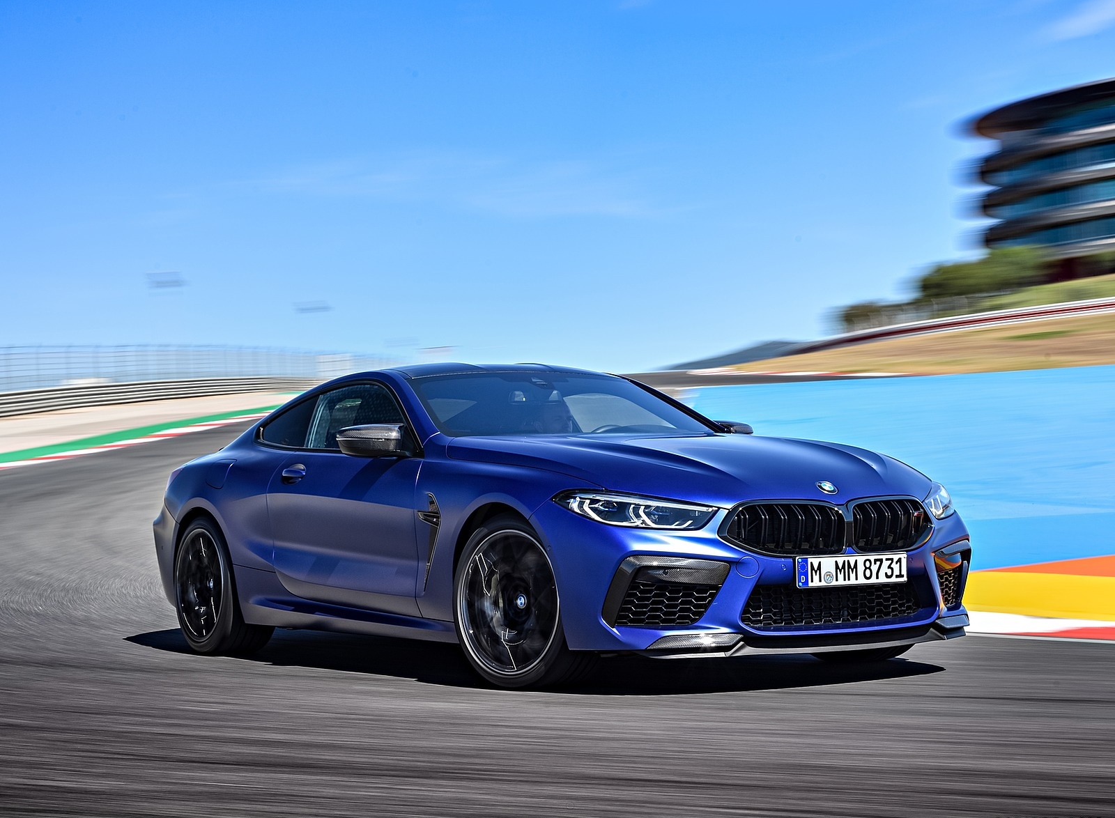 2020 BMW M8 Competition Coupe (Color: Frozen Marina Bay Blue) Front Three-Quarter Wallpapers #112 of 305