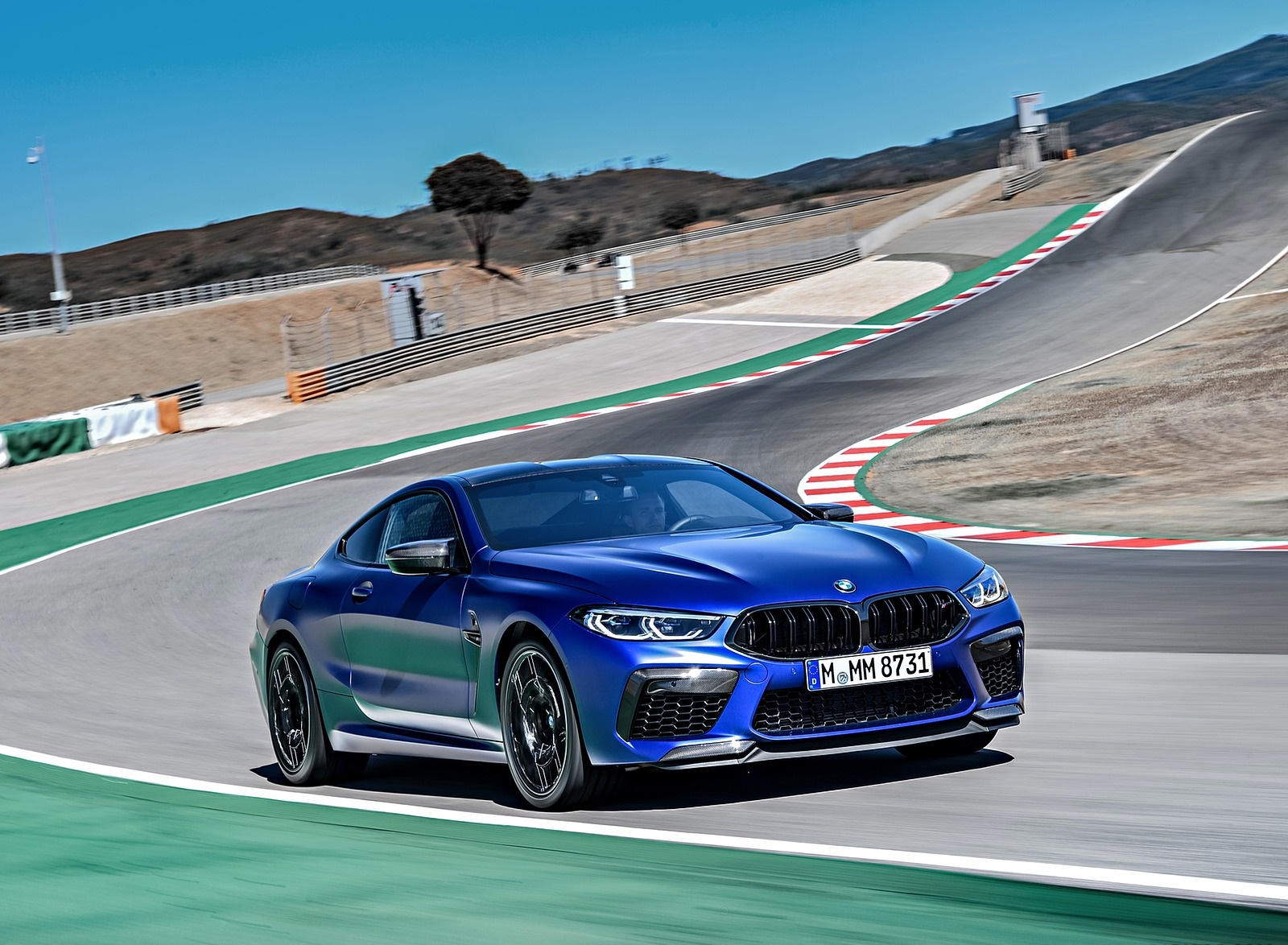 2020 BMW M8 Competition Coupe (Color: Frozen Marina Bay Blue) Front Three-Quarter Wallpapers #129 of 305