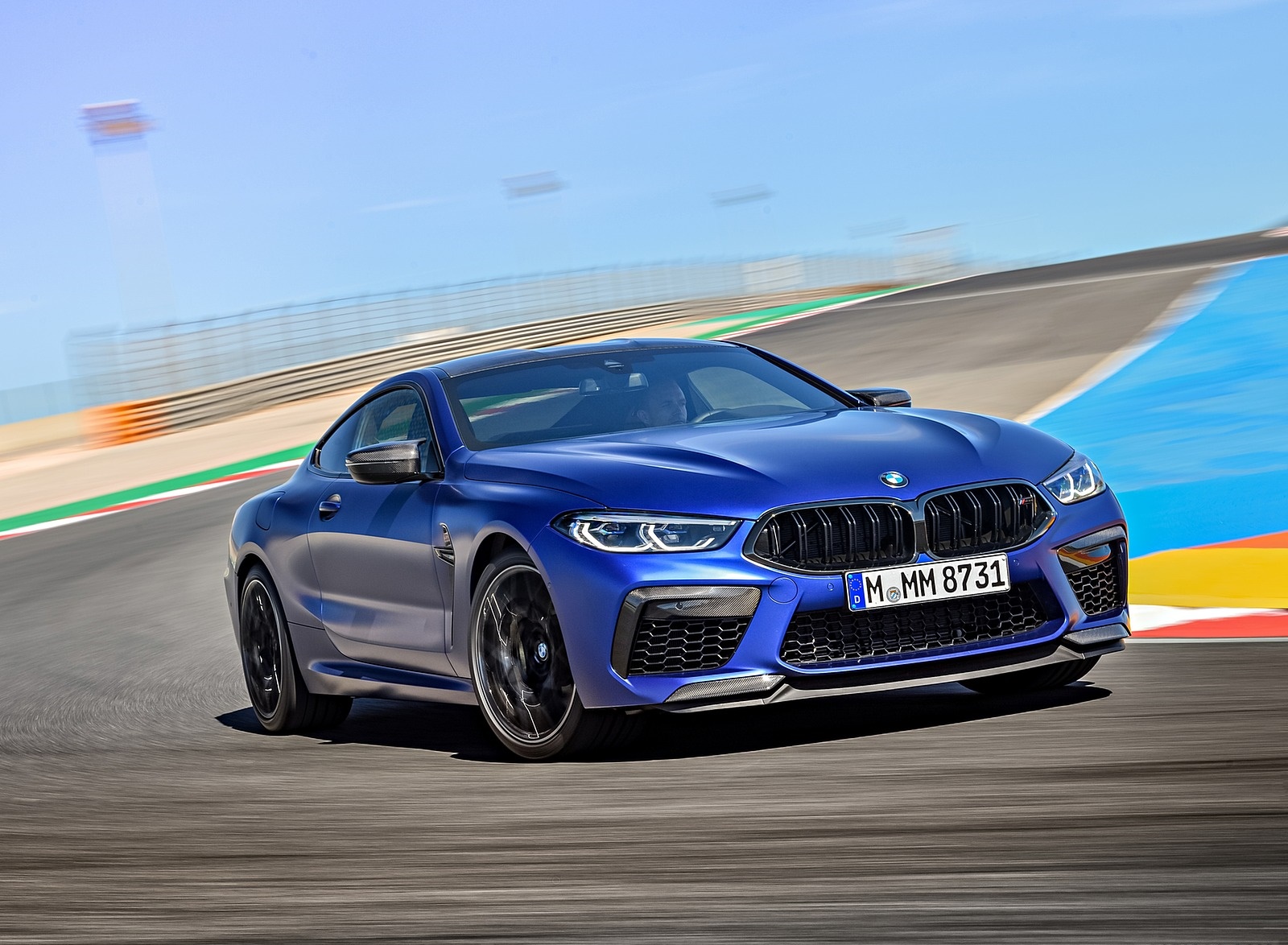 2020 BMW M8 Competition Coupe (Color: Frozen Marina Bay Blue) Front Three-Quarter Wallpapers #114 of 305