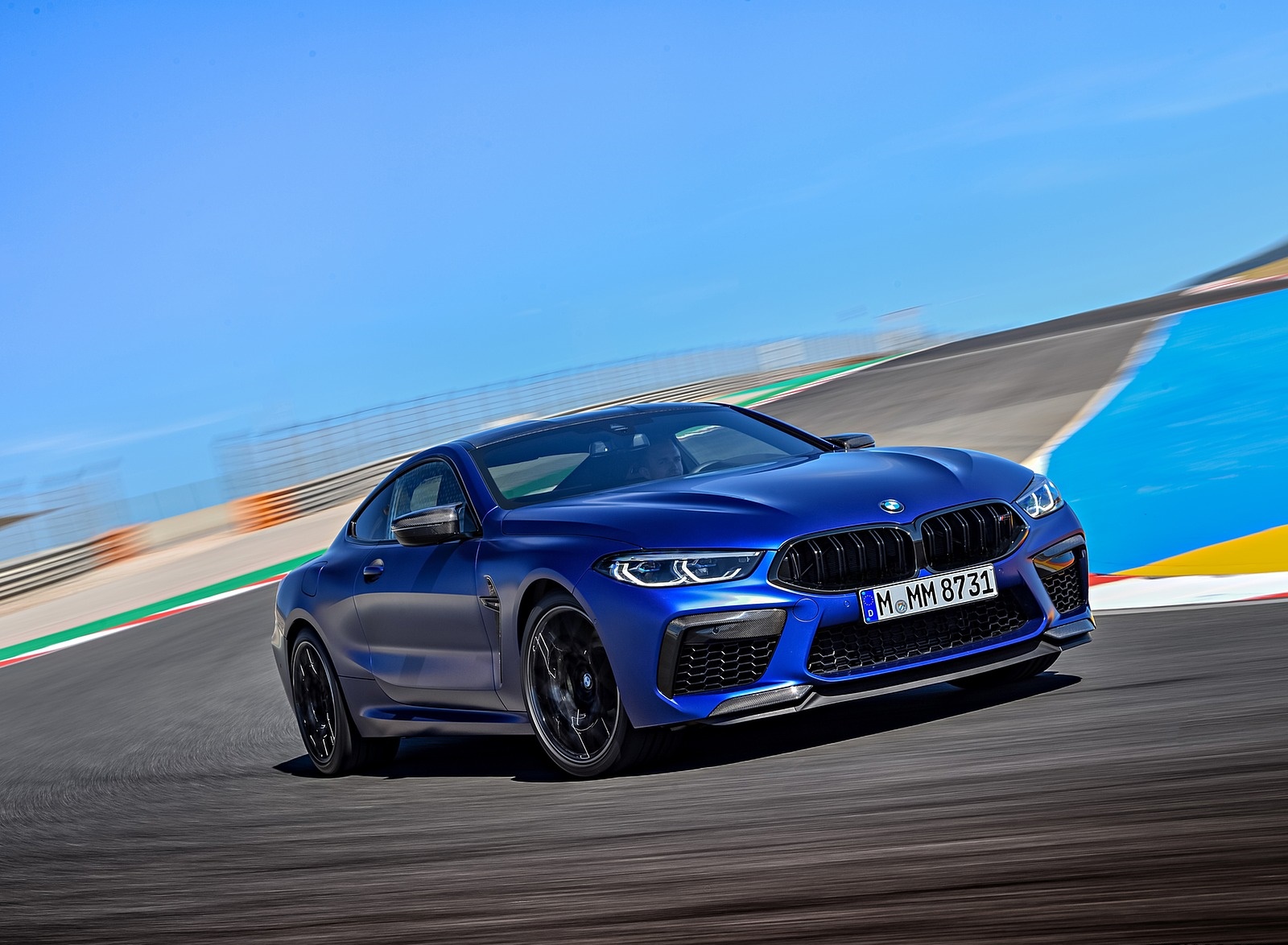 2020 BMW M8 Competition Coupe (Color: Frozen Marina Bay Blue) Front Three-Quarter Wallpapers #115 of 305