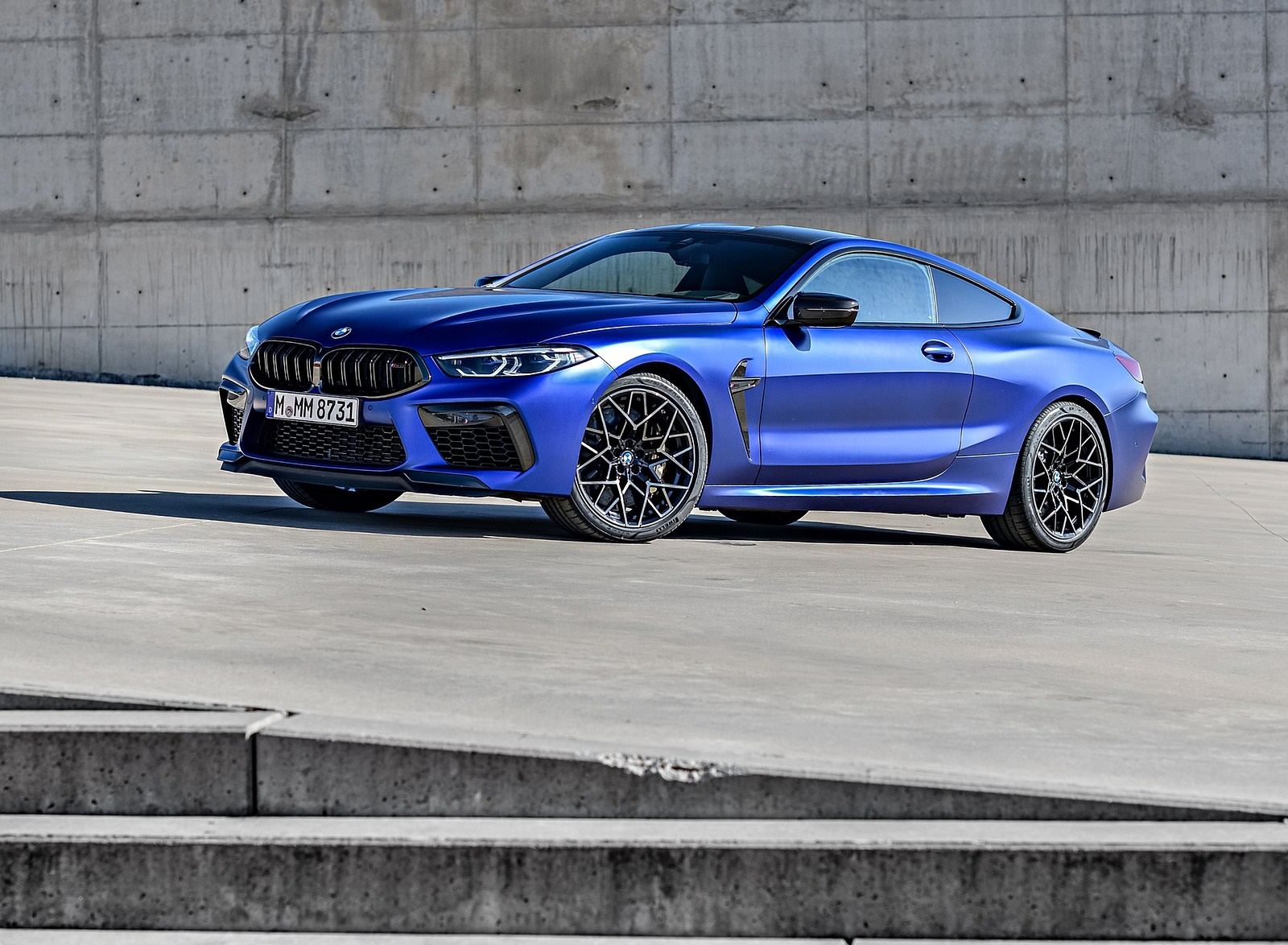 2020 BMW M8 Competition Coupe (Color: Frozen Marina Bay Blue) Front Three-Quarter Wallpapers #187 of 305