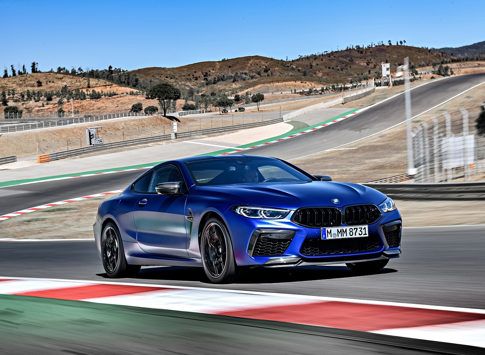 2020 BMW M8 Competition Coupe (Color: Frozen Marina Bay Blue) Front Three-Quarter Wallpapers #118 of 305