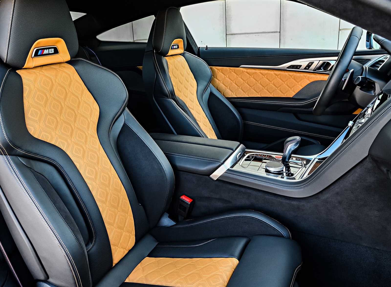2020 BMW M8 Competition Coupe (Color: Frozen Marina Bay Blue) Interior Front Seats Wallpapers #235 of 305