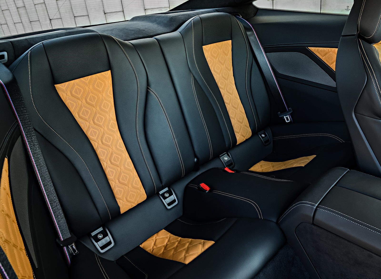 2020 BMW M8 Competition Coupe (Color: Frozen Marina Bay Blue) Interior Rear Seats Wallpapers #234 of 305