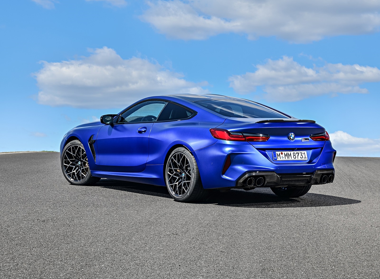 2020 BMW M8 Competition Coupe (Color: Frozen Marina Bay Blue) Rear Three-Quarter Wallpapers #189 of 305