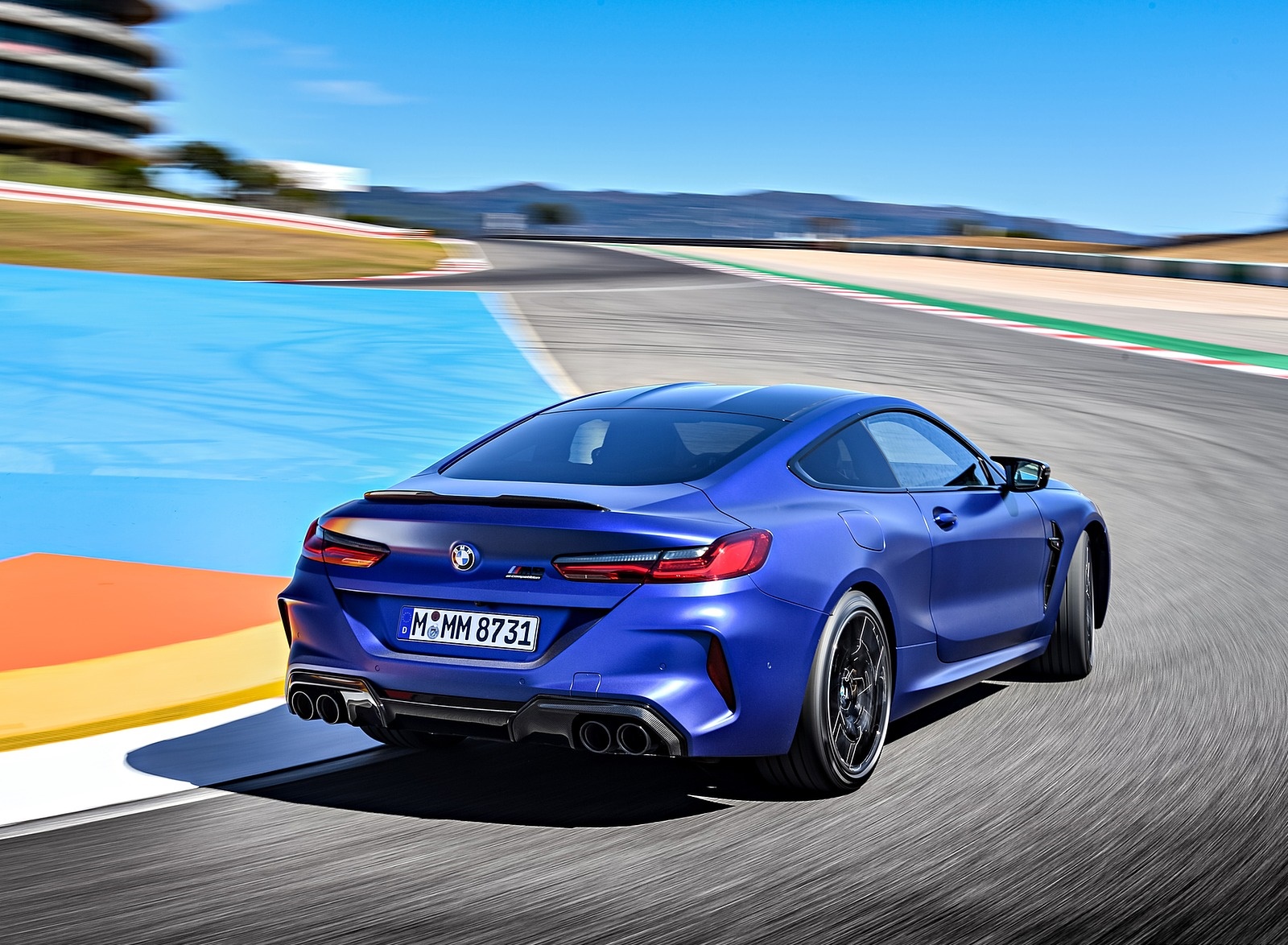 2020 BMW M8 Competition Coupe (Color: Frozen Marina Bay Blue) Rear Three-Quarter Wallpapers #121 of 305