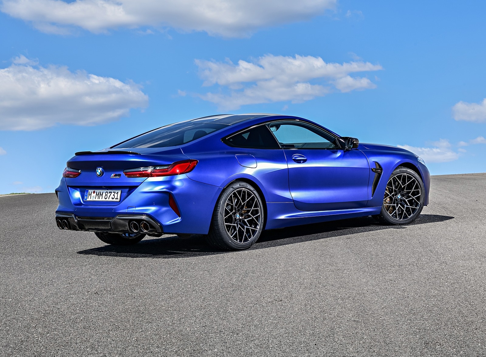 2020 BMW M8 Competition Coupe (Color: Frozen Marina Bay Blue) Rear Three-Quarter Wallpapers #190 of 305