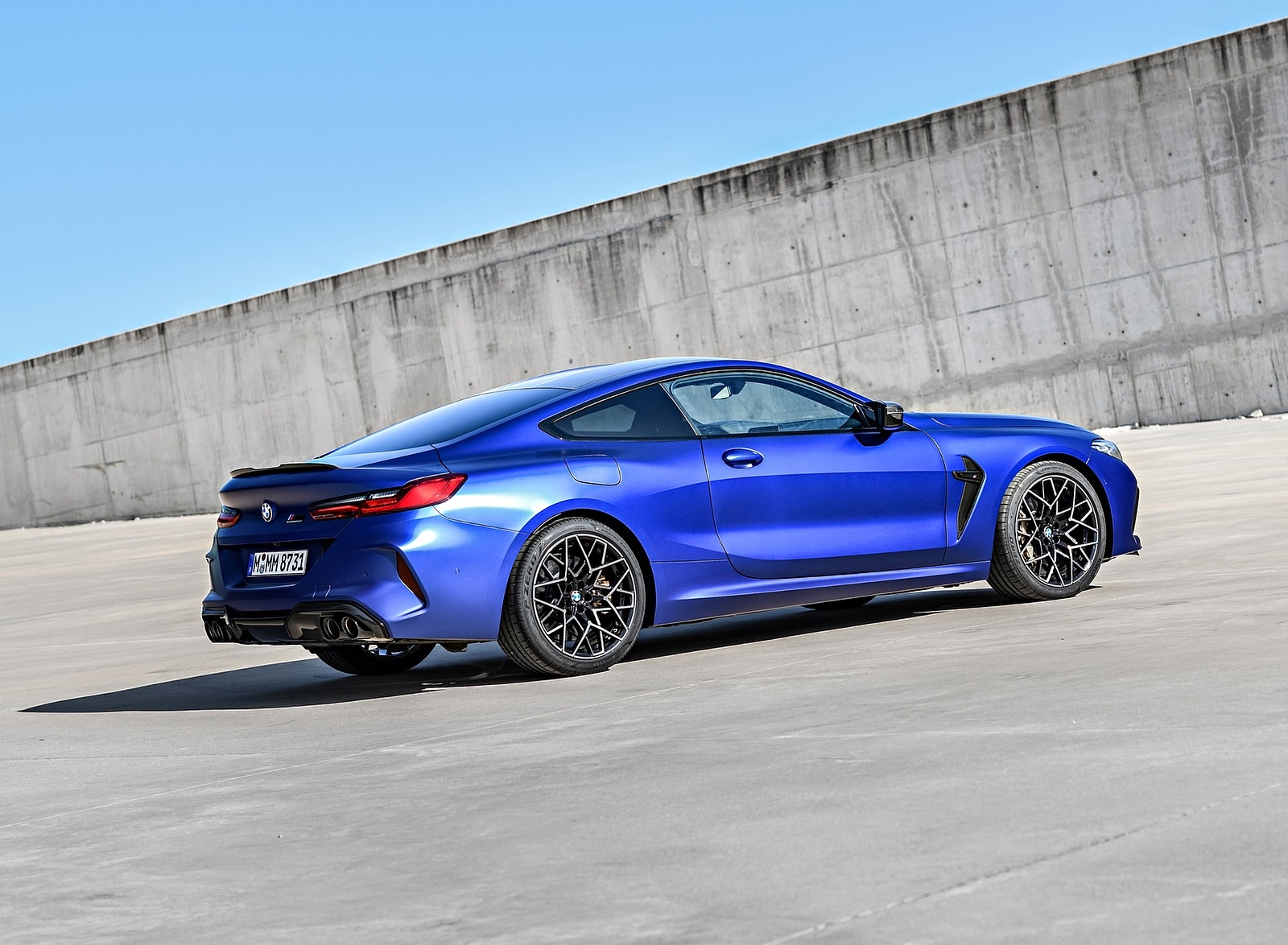 2020 BMW M8 Competition Coupe (Color: Frozen Marina Bay Blue) Rear Three-Quarter Wallpapers #191 of 305